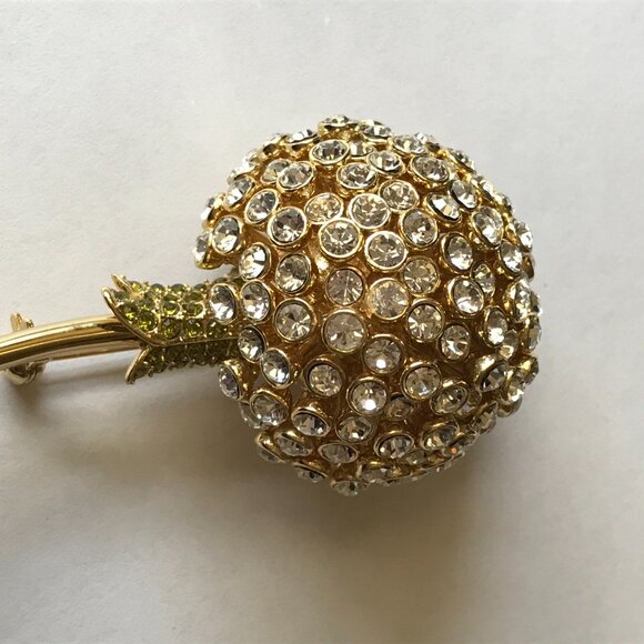 JTV Off Park Multicolor Crystal Gold Tone Dandelion Brooch - Picture 3 of 5